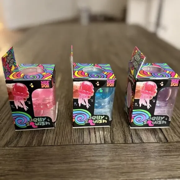 Schylling NeeDoh Jellysquish Jelly Fish Novelty Sensory Fidget Stress Relief Toy - Picture 4 of 14